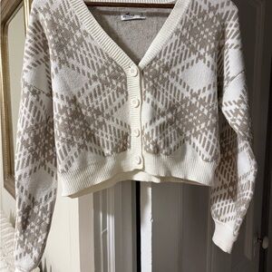 Hollister Plaid V-Neck Cardigan